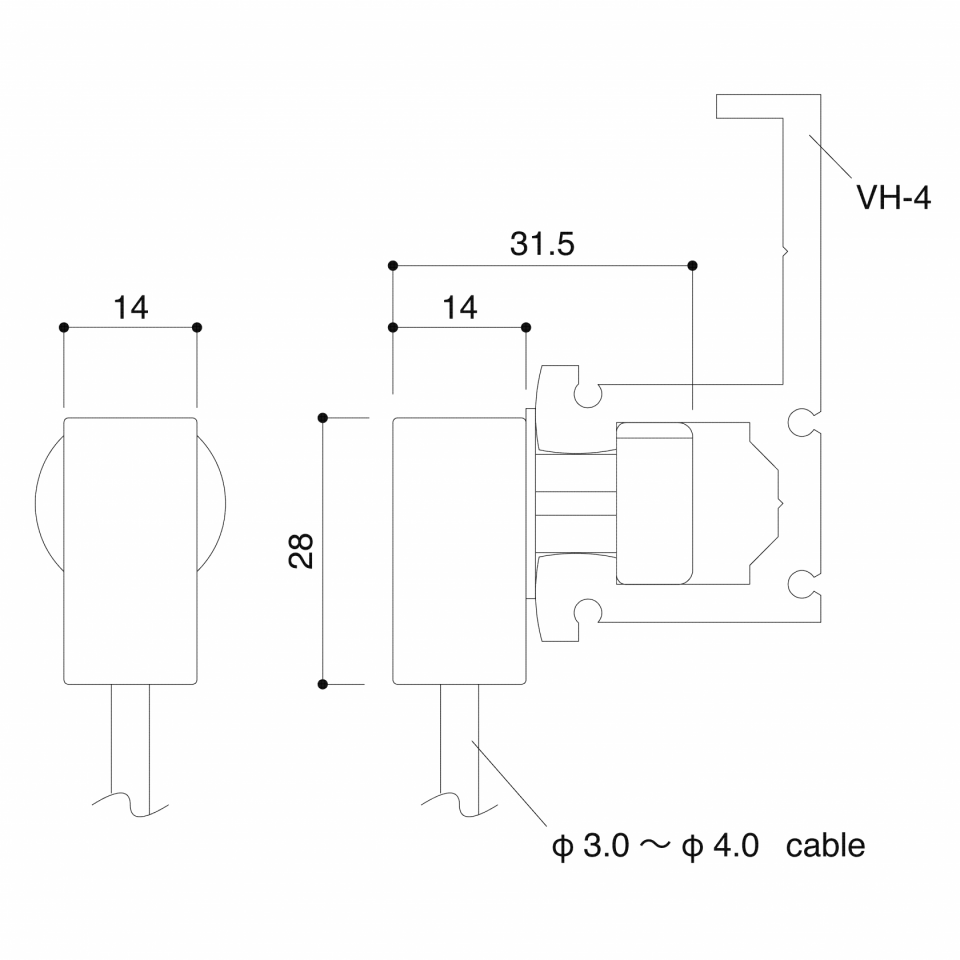 Rail fastening VJ-HD for VH-4