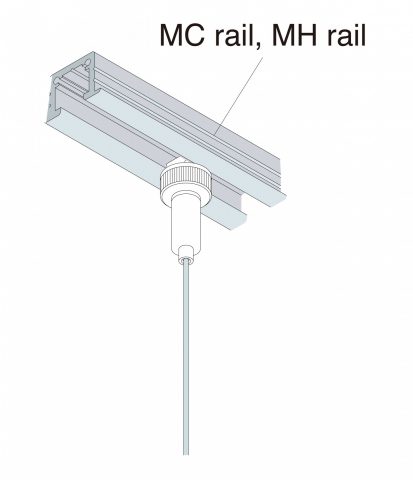 Rail fastening BS-32R-R in black for MH-3